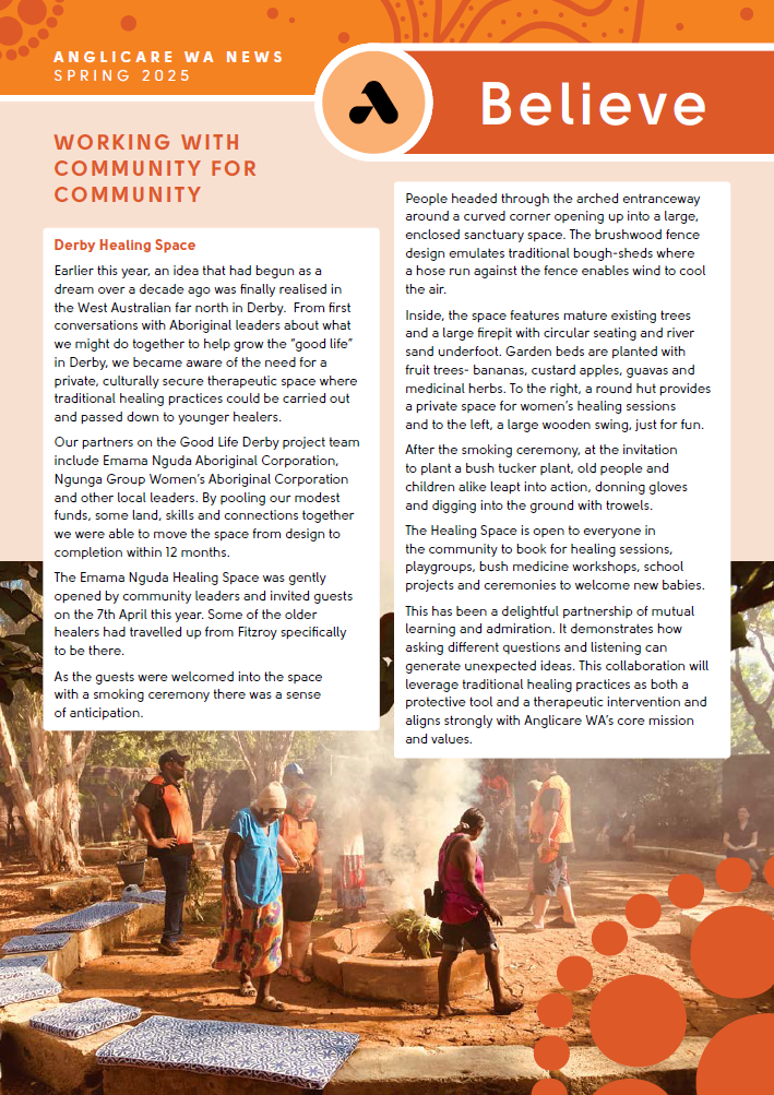 Picture of the front of a newsletter.